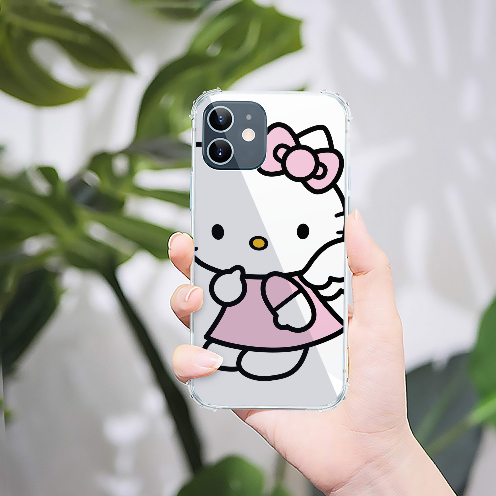 （画像用） Hello Kitty ハローキティ 【iPhone 12シリーズ対応】透明スマホケース（クリアソフトケース）